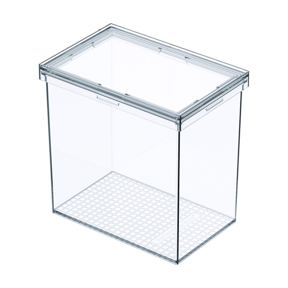 4PK The Container Store Modular Airtight Canister Medium W/ Lid Plastic Clear