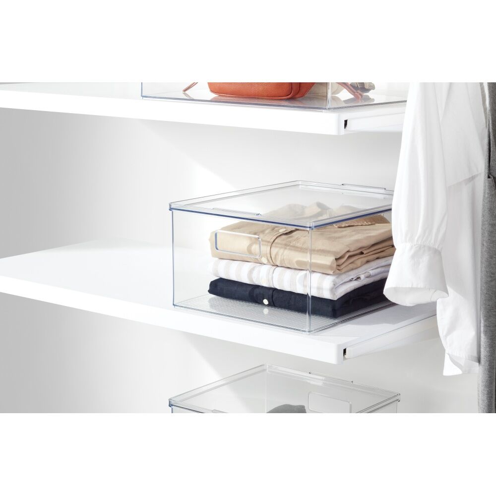 The Container Store Medium Storage Box W/ Lid Clear 39x30x18cm