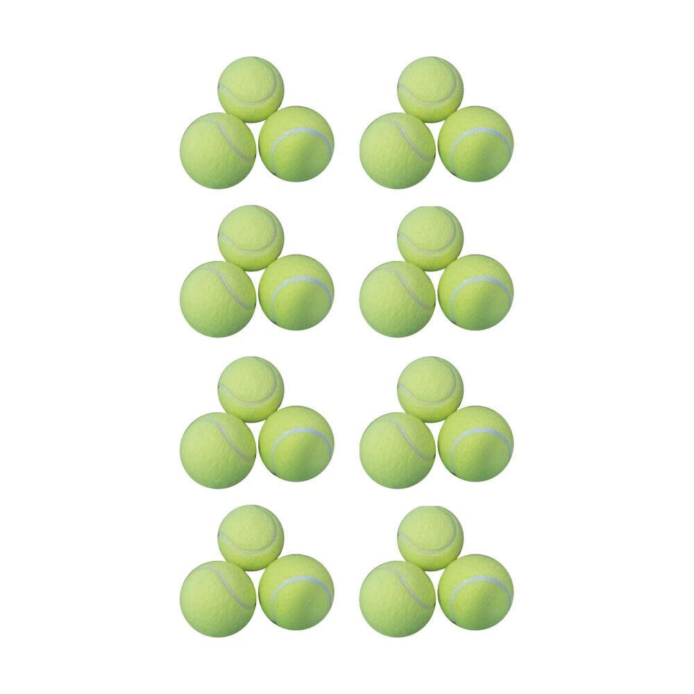 2x 12pc Victor Sports Tennis Ball Pressureless Training Balls Set Yellow