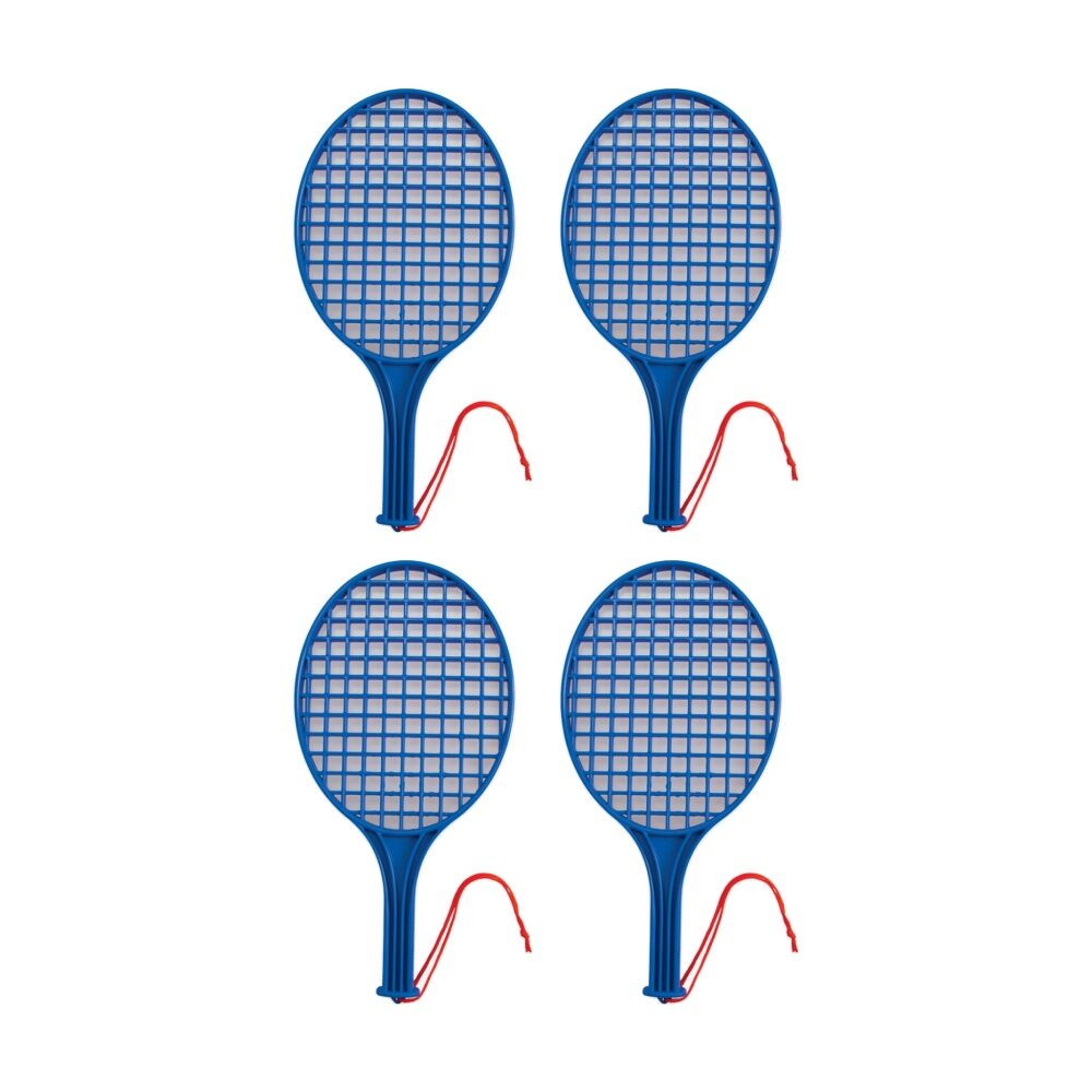 4PK Victor Sports Plastic Tennis Bat Lightweight Junior Blue 18.5 In