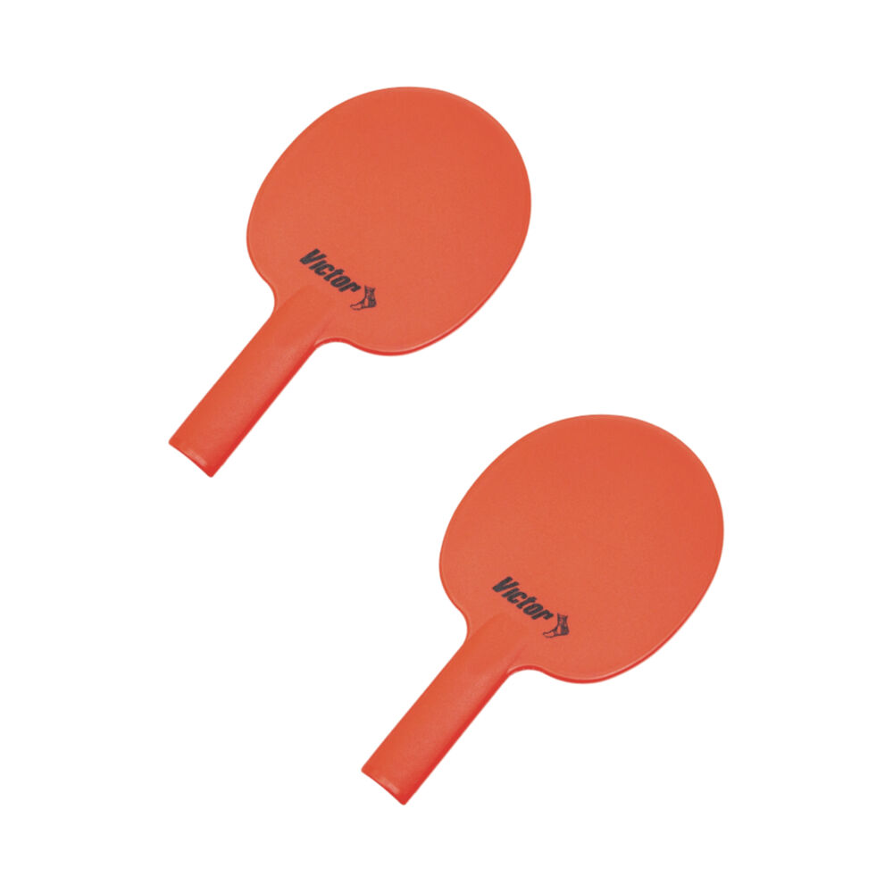 2PK Victor Sports Plastic Table Tennis Bat Lightweight Durable Red 27x15cm