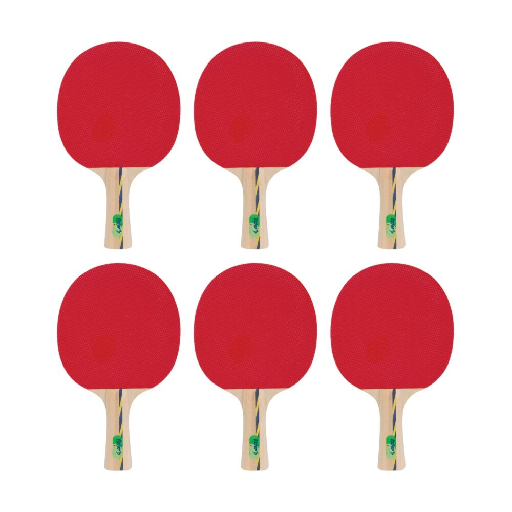 6PK Victor Table Tennis Bat Superspin 1 Star Hard Plywood Rubber 5mm
