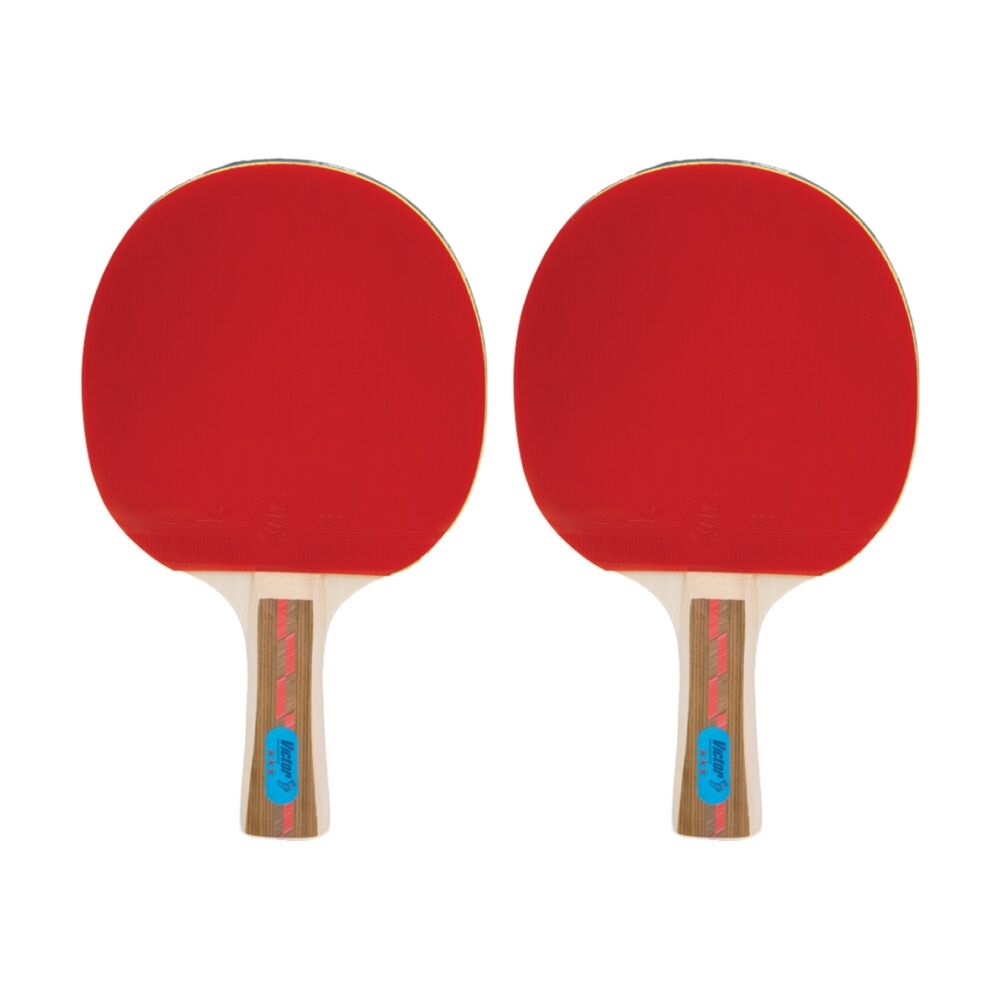 2PK Victor Table Tennis Bat Superspin 3 Star Hard Plywood Rubber 5mm