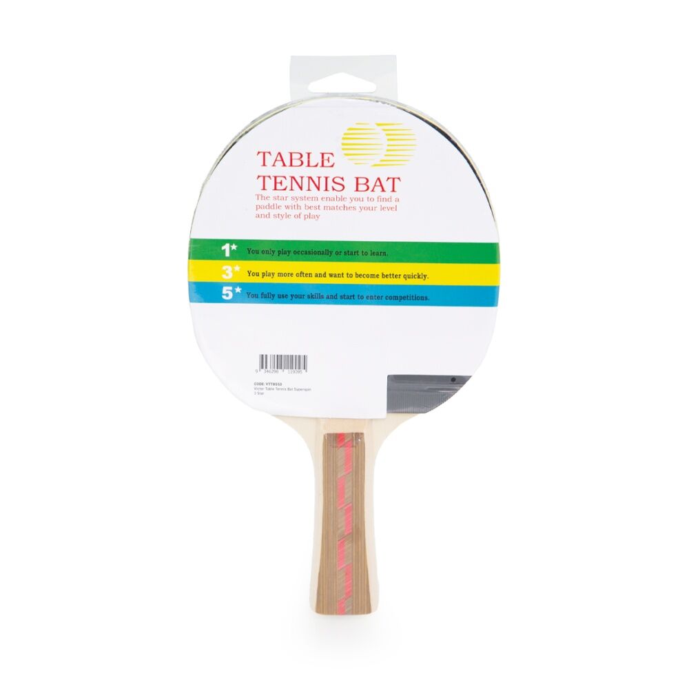 4PK Victor Table Tennis Bat Superspin 3 Star Hard Plywood Rubber 5mm