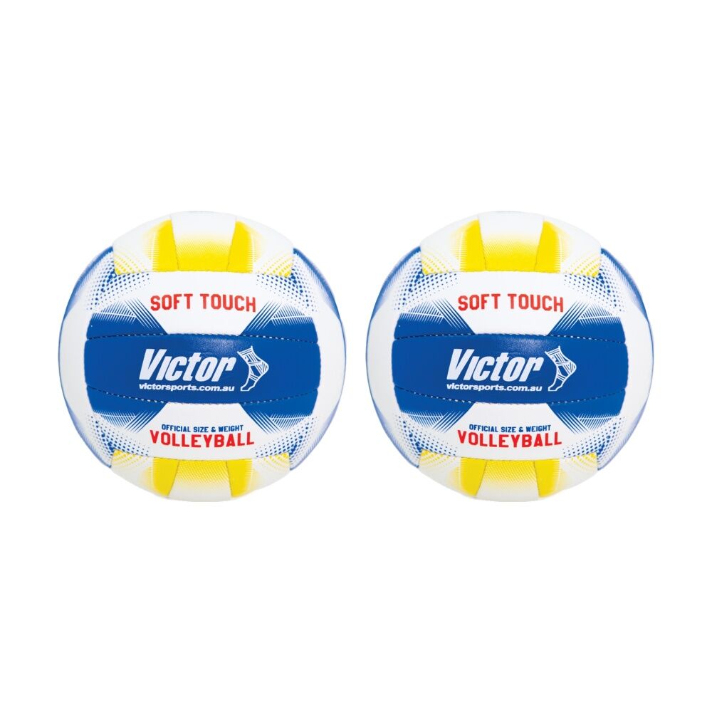 2PK Victor Volleyball Soft Touch Size 5 Indoor Outdoor Durable