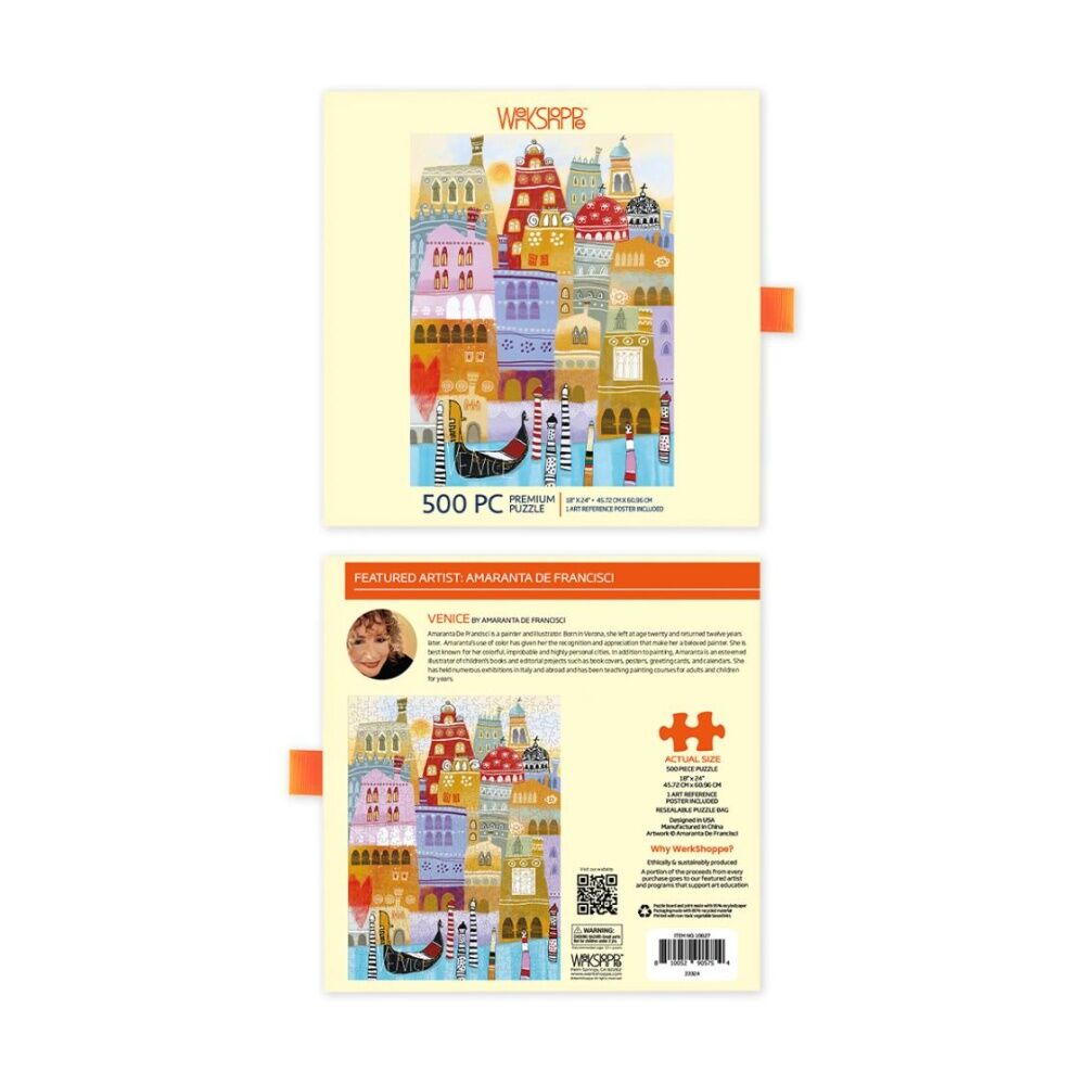 500pc WerkShoppe Venice Italy Cityscape Illustration Design Puzzle
