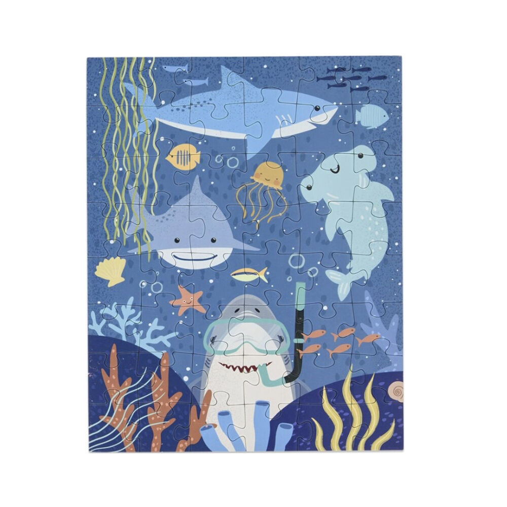 2x 48pc WerkShoppe Snax Puzzle Shark Tank Recycled Board Kids Activity 5y+