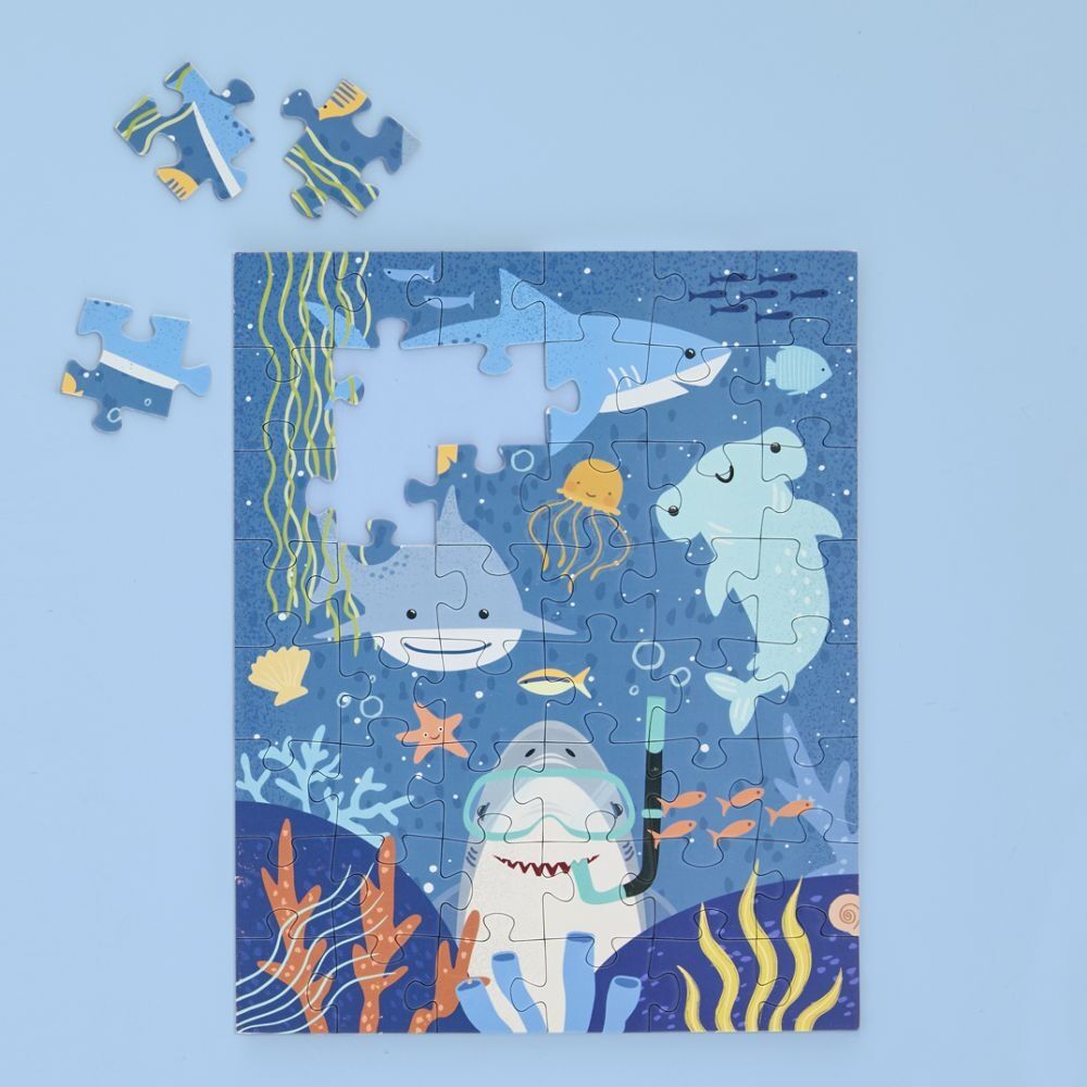 2x 48pc WerkShoppe Snax Puzzle Shark Tank Recycled Board Kids Activity 5y+