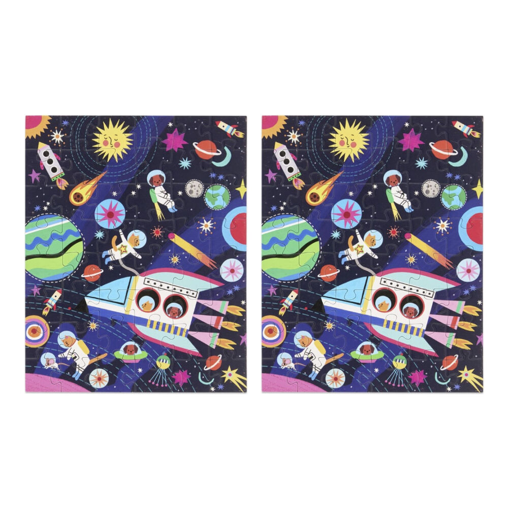 2x 48pc WerkShoppe Snax Puzzle Pets In Space Kids Fun Activity 5y+