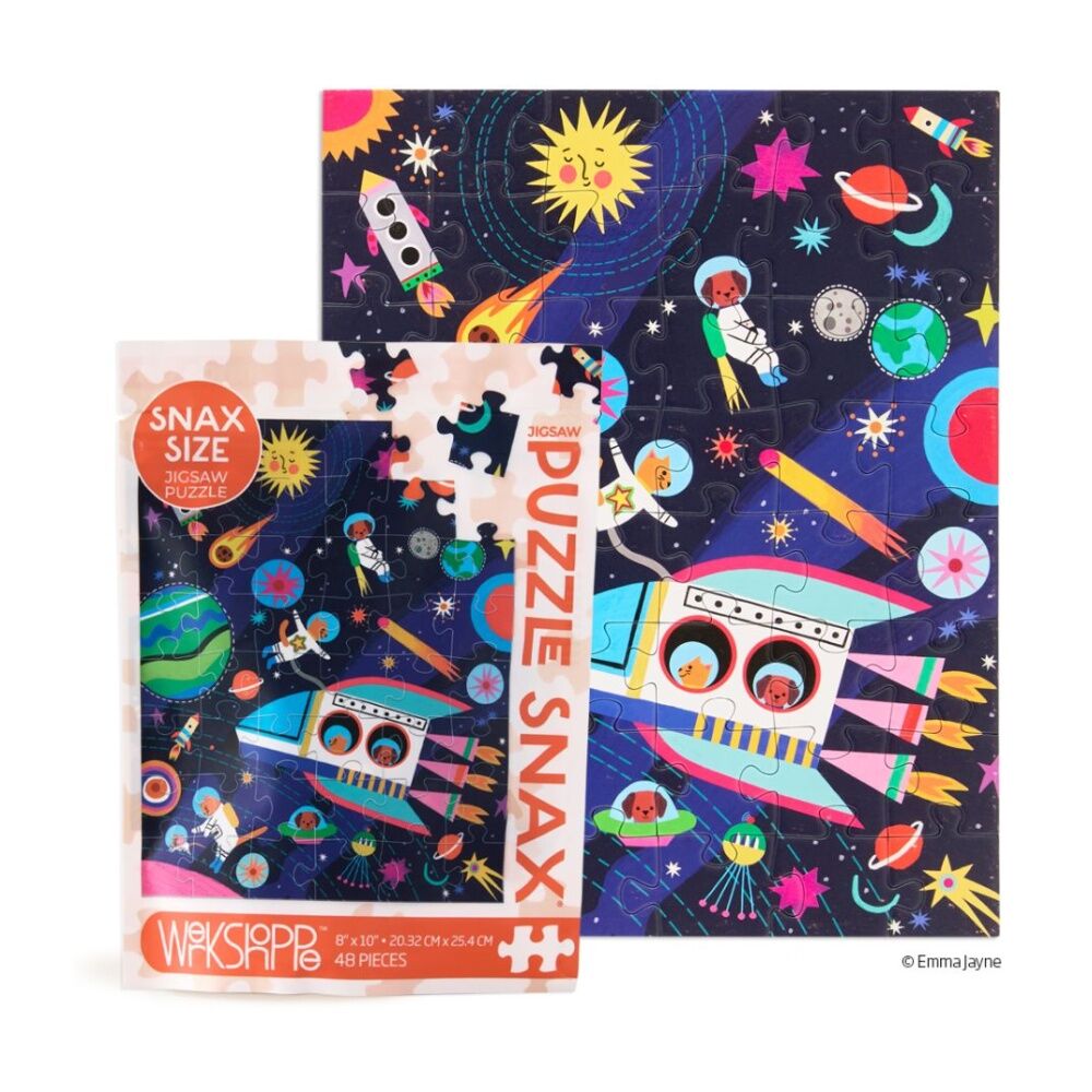 48pc Werkshoppe Snax Puzzle Pets In Space Kids Fun Activity 5y+