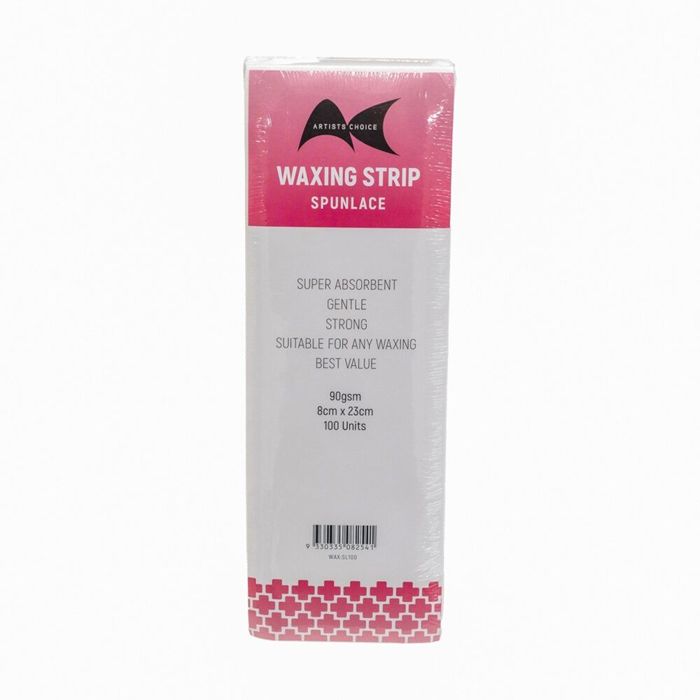 12x 100pc Artists Choice Wax Strips Spunlace Hair Removal 90gsm 8x23cm