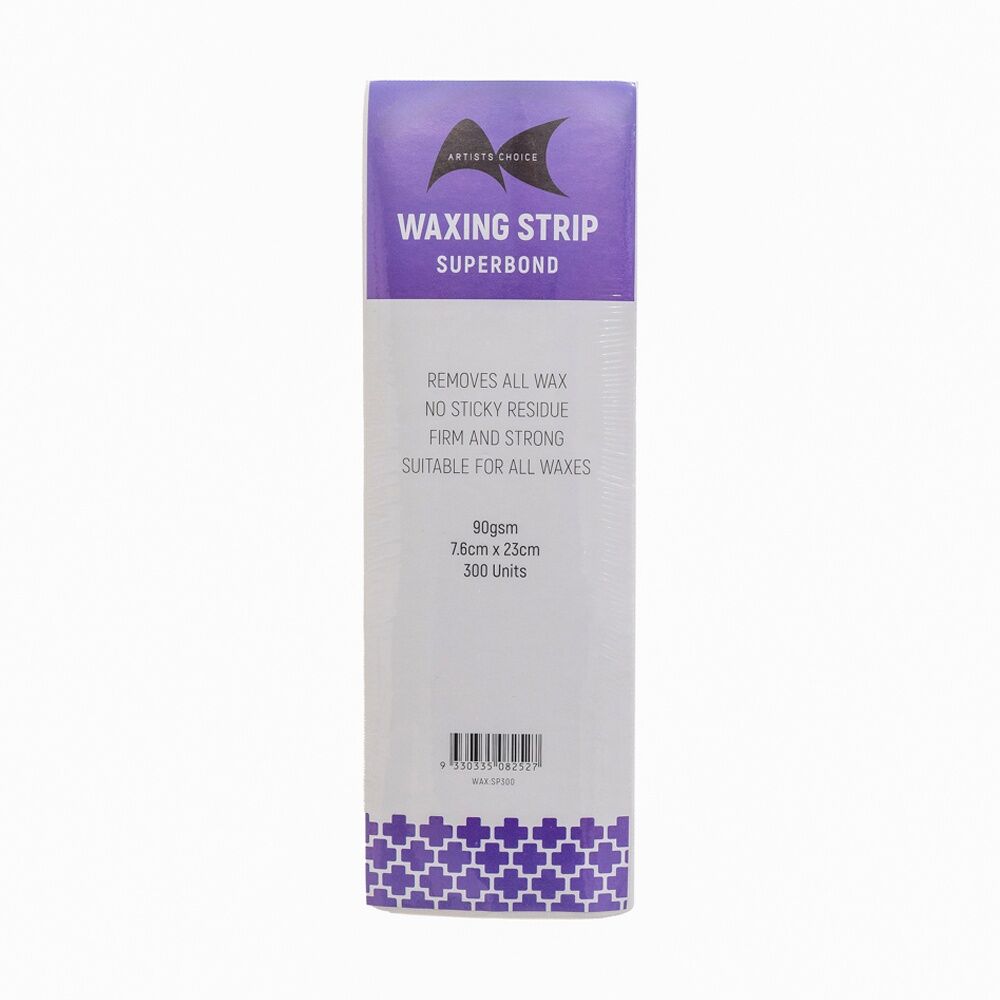 3x 300pc Artists Choice Wax Strips Superbond Hair Removal 90gsm 7.6x23cm