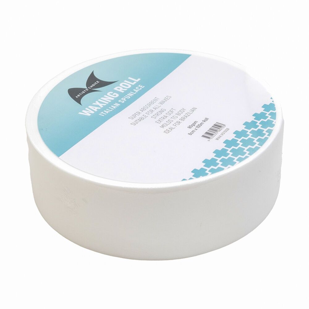3PK Artists Choice Spunlace Wax Roll Absorbent Gentle Hair 80gsm 8cm x 100m