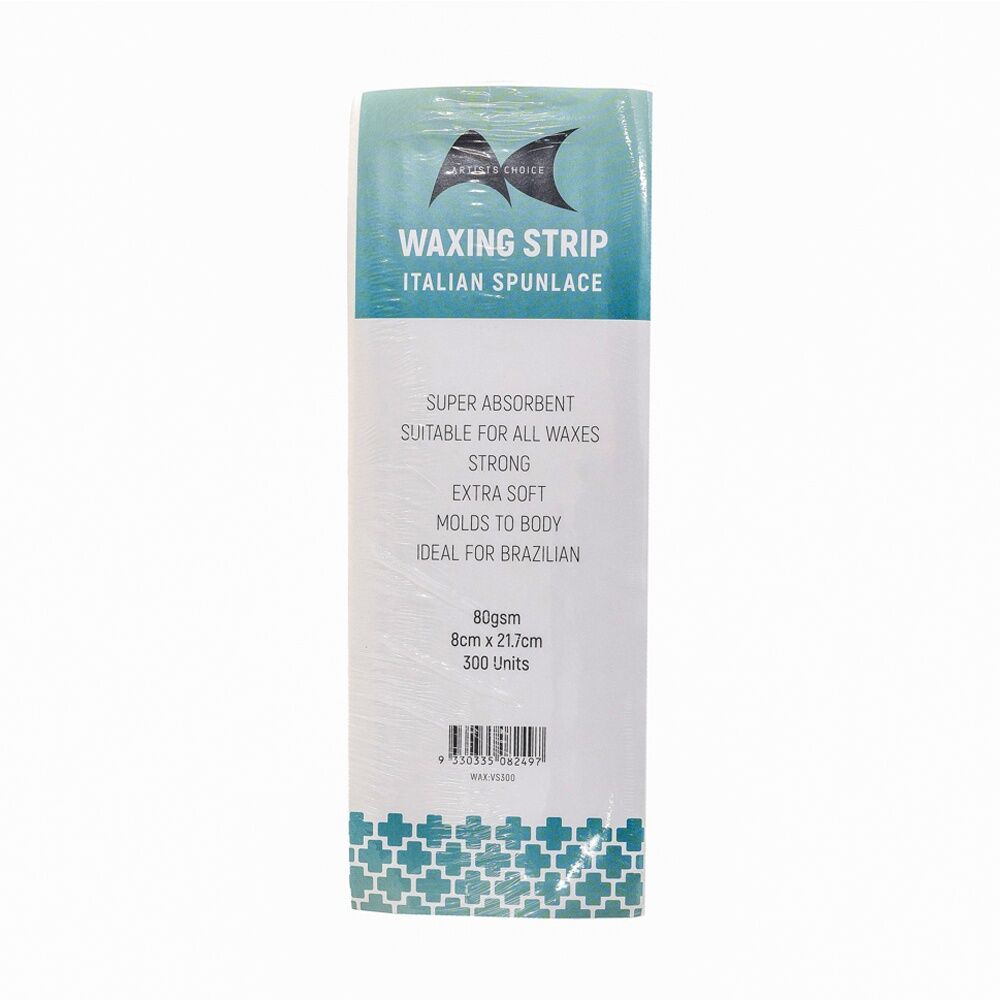 3x 300pc Artists Choice Wax Strips Spunlace Extra Soft Hair Removal 80gsm 8x21cm