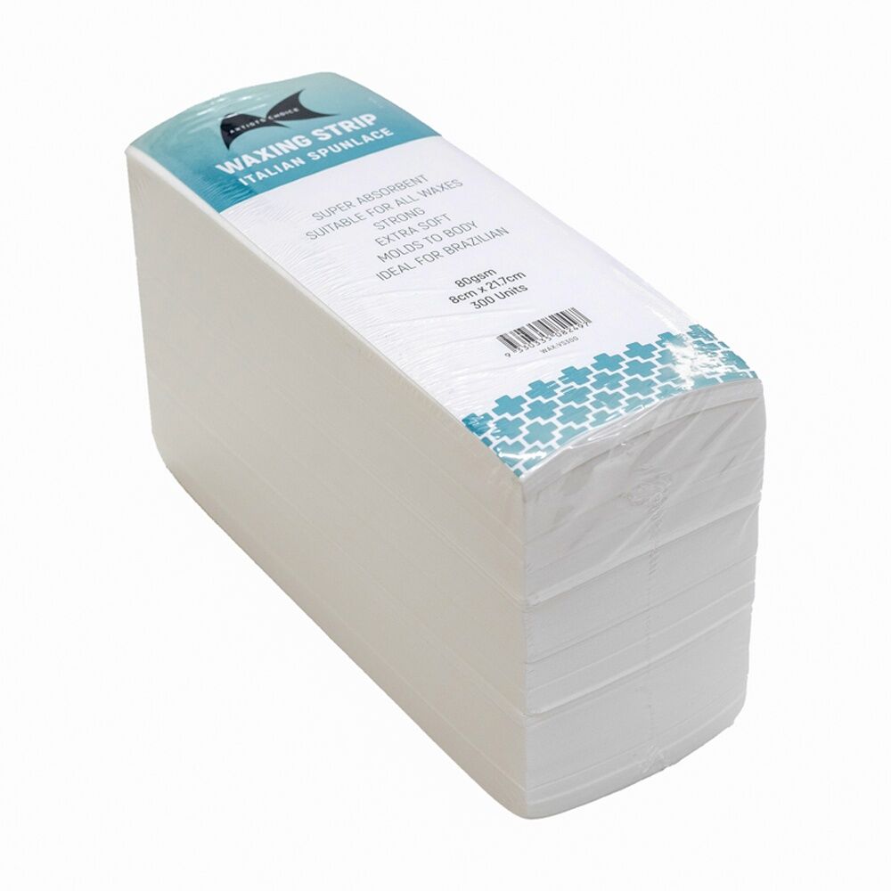 3x 300pc Artists Choice Wax Strips Spunlace Extra Soft Hair Removal 80gsm 8x21cm