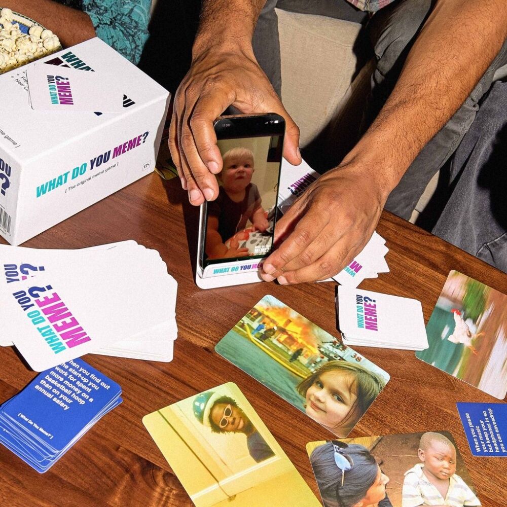 Relatable What Do You Meme Core Game 360 Caption Cards 75 Photo Easel