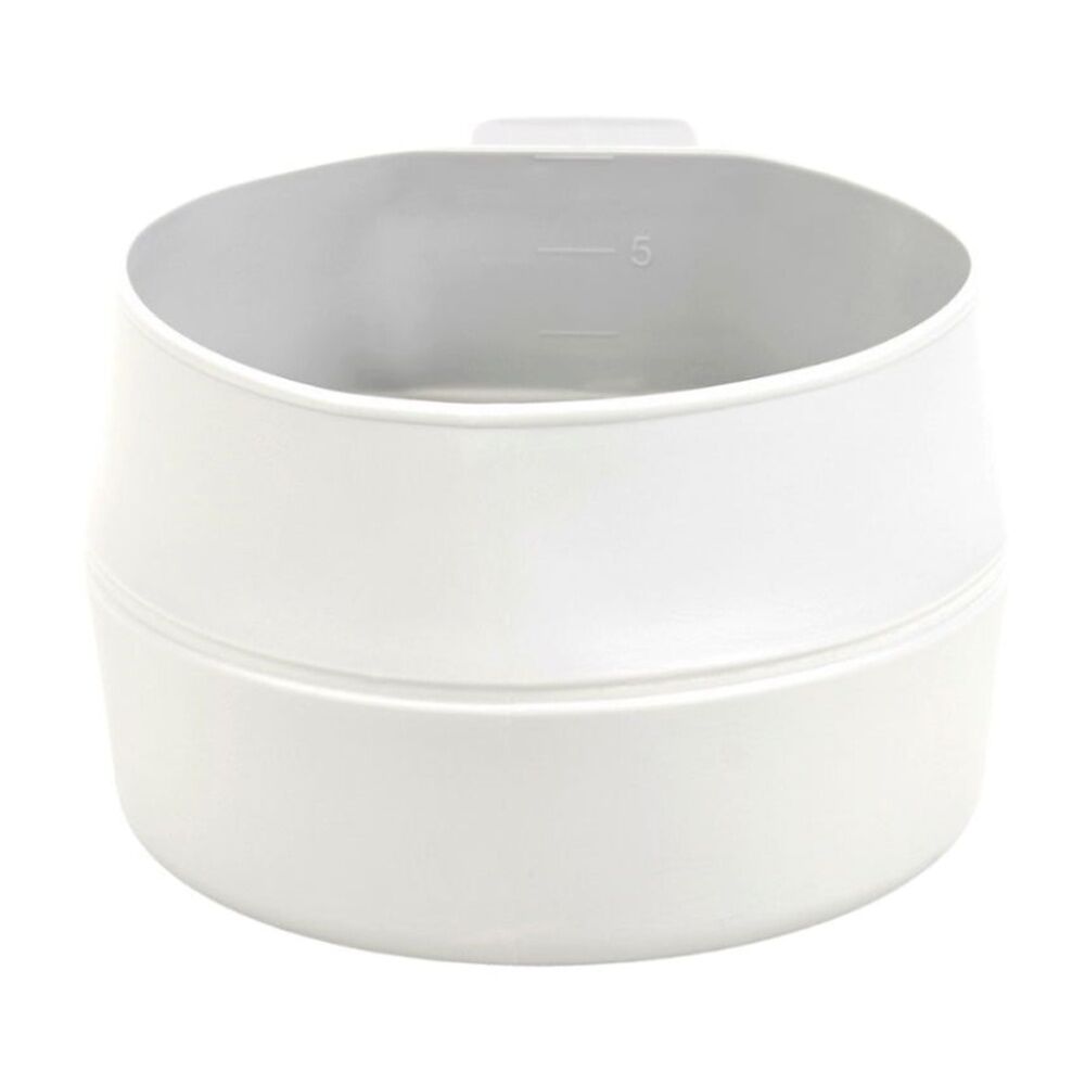 4PK Wildo Fold-a-Cup Collapsible Lightweight Camping Cup/Bowl White 600ml