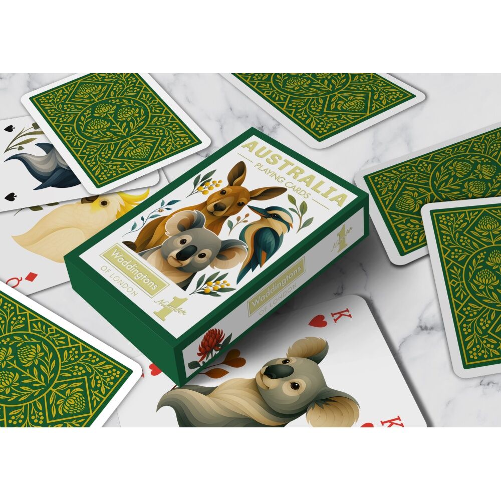4PK Waddingtons Australian Animals Family Friendly Playing Cards 55