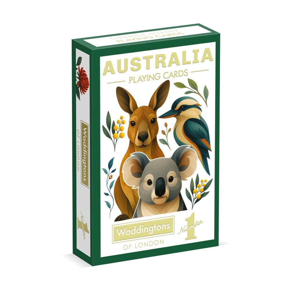4PK Waddingtons Australian Animals Family Friendly Playing Cards 55