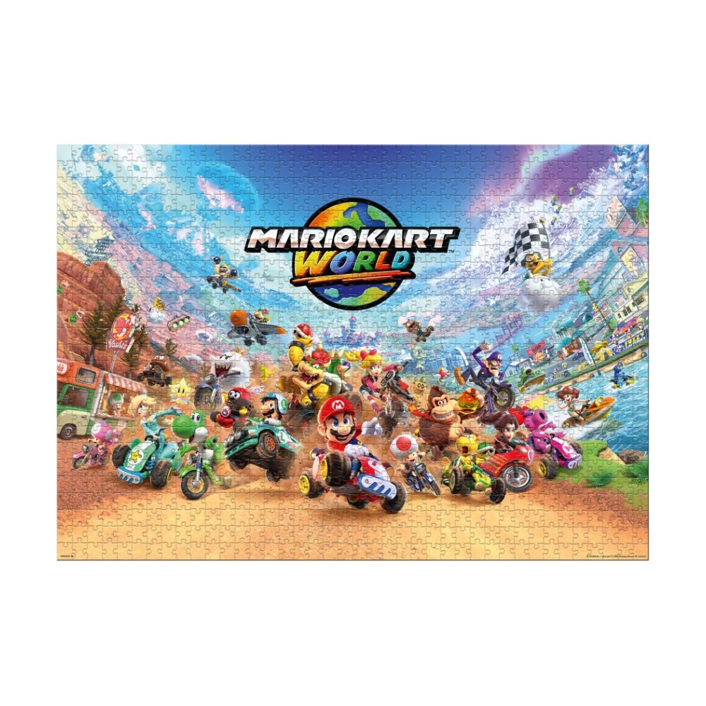 1000pc Super Mario Mariokart Around the World Jigsaw Puzzle 8y+