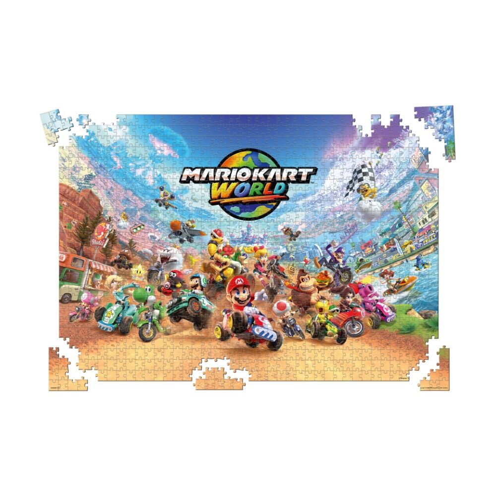 1000pc Super Mario Mariokart Around the World Jigsaw Puzzle 8y+