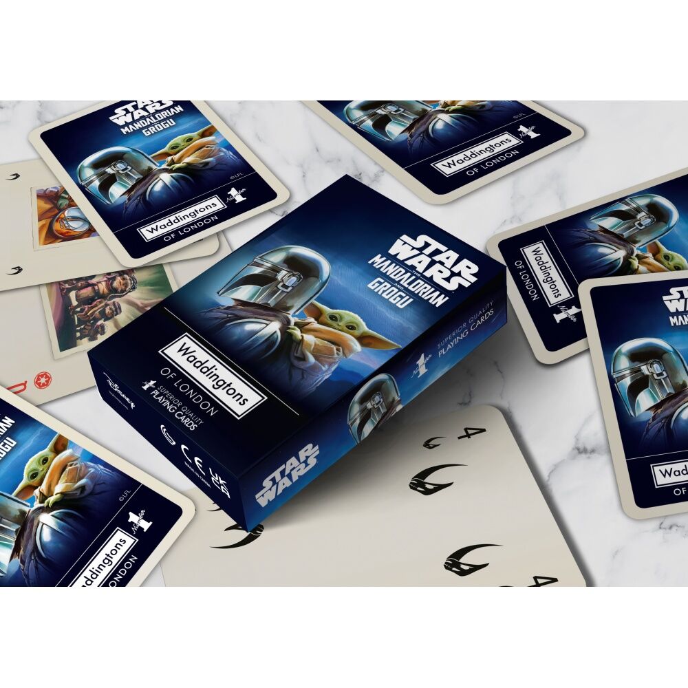 4PK Waddingtons Playing Cards Mandalorian & Grogu Star Wars Deck Ages 5+