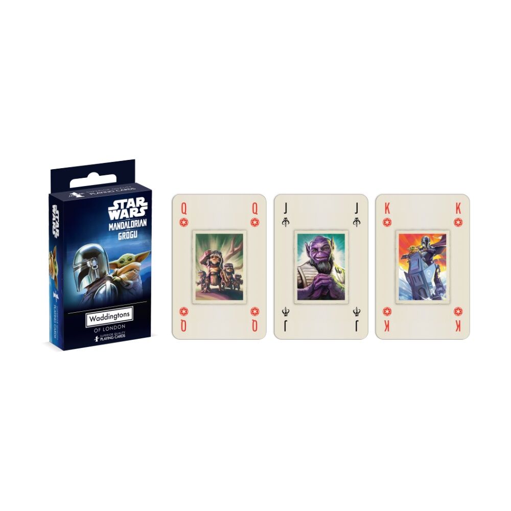 4PK Waddingtons Playing Cards Mandalorian & Grogu Star Wars Deck Ages 5+