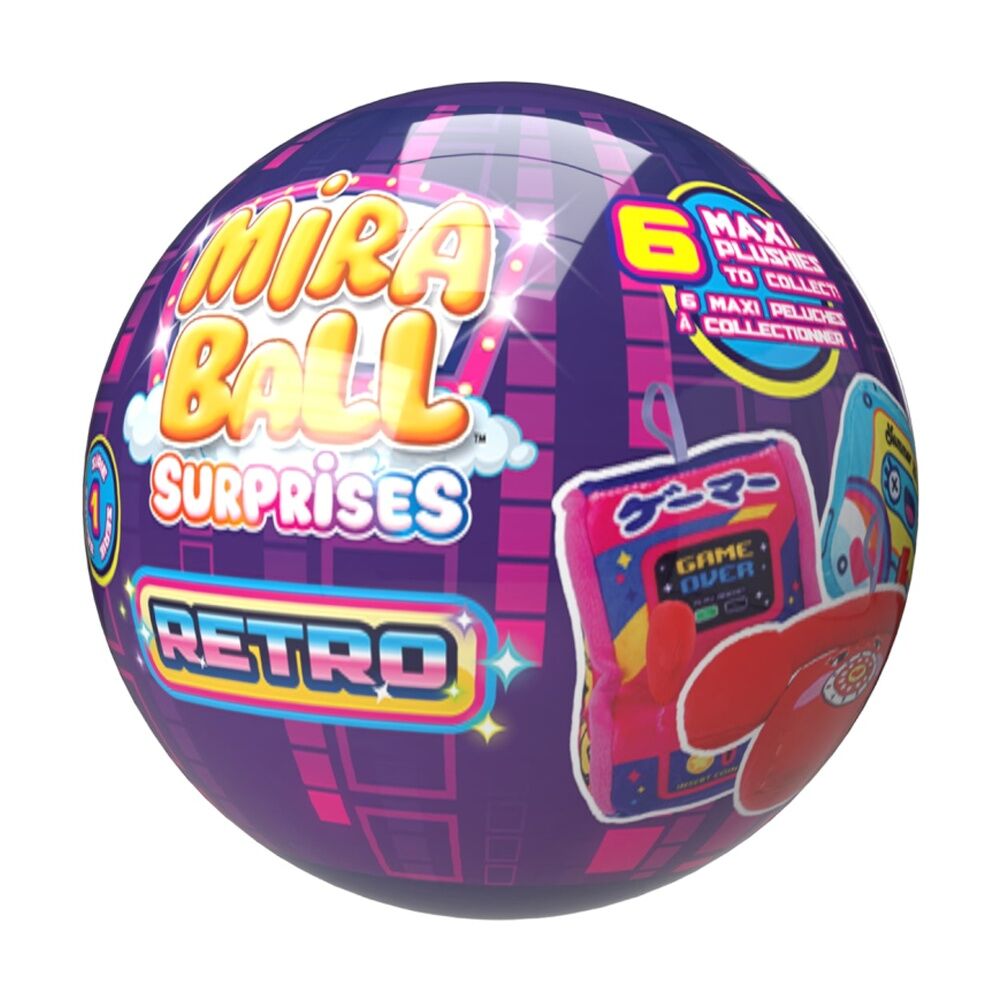 2x Wyncor Miraball Surprises Retro Game Plush Collectible Kids Toy Assorted 3Y+