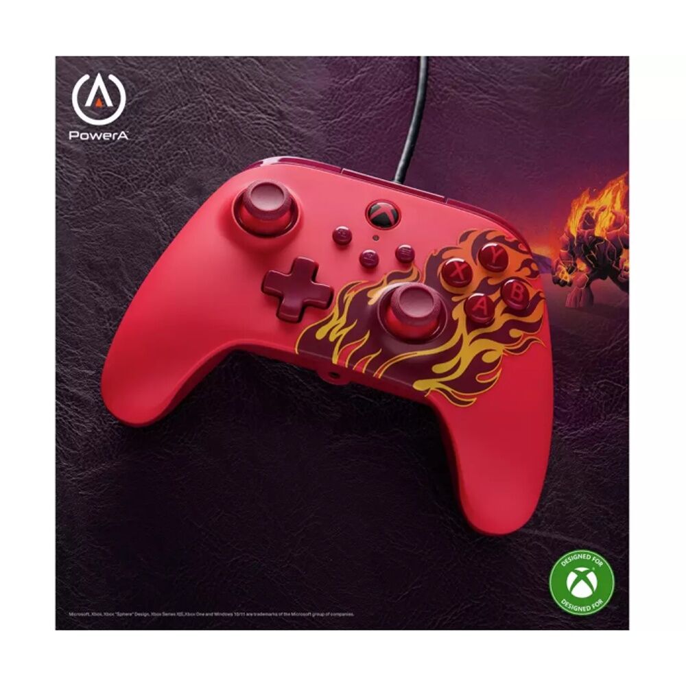 PowerA Xbox Series XS Advantage Wired Controller Red Blaze Design 3.5mm Jack