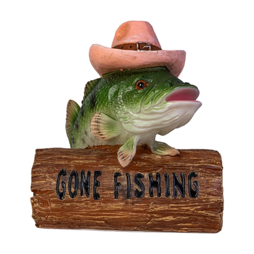 MDI Table Lamp Decorative Gone Fishing Design Home Decor Multicolour