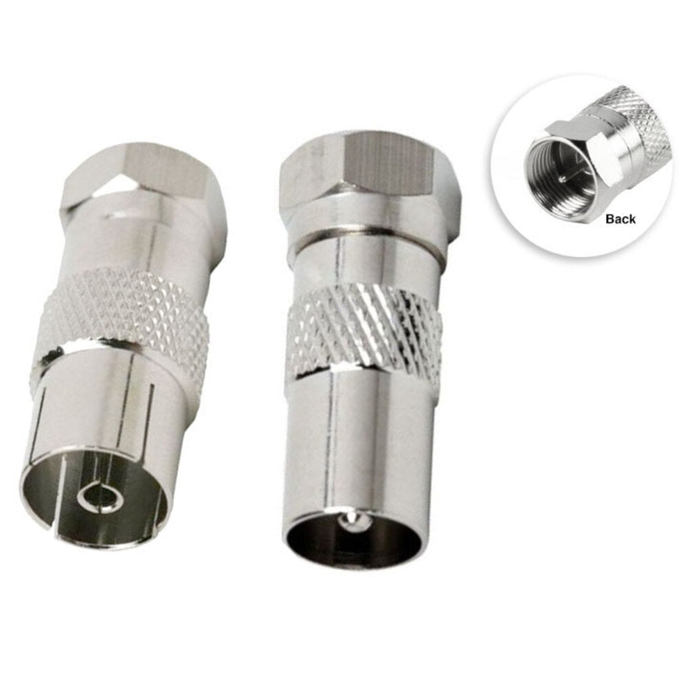 6pc F-Type Male to Coax Female Socket/F Male to PAL M TV Antenna Adapter