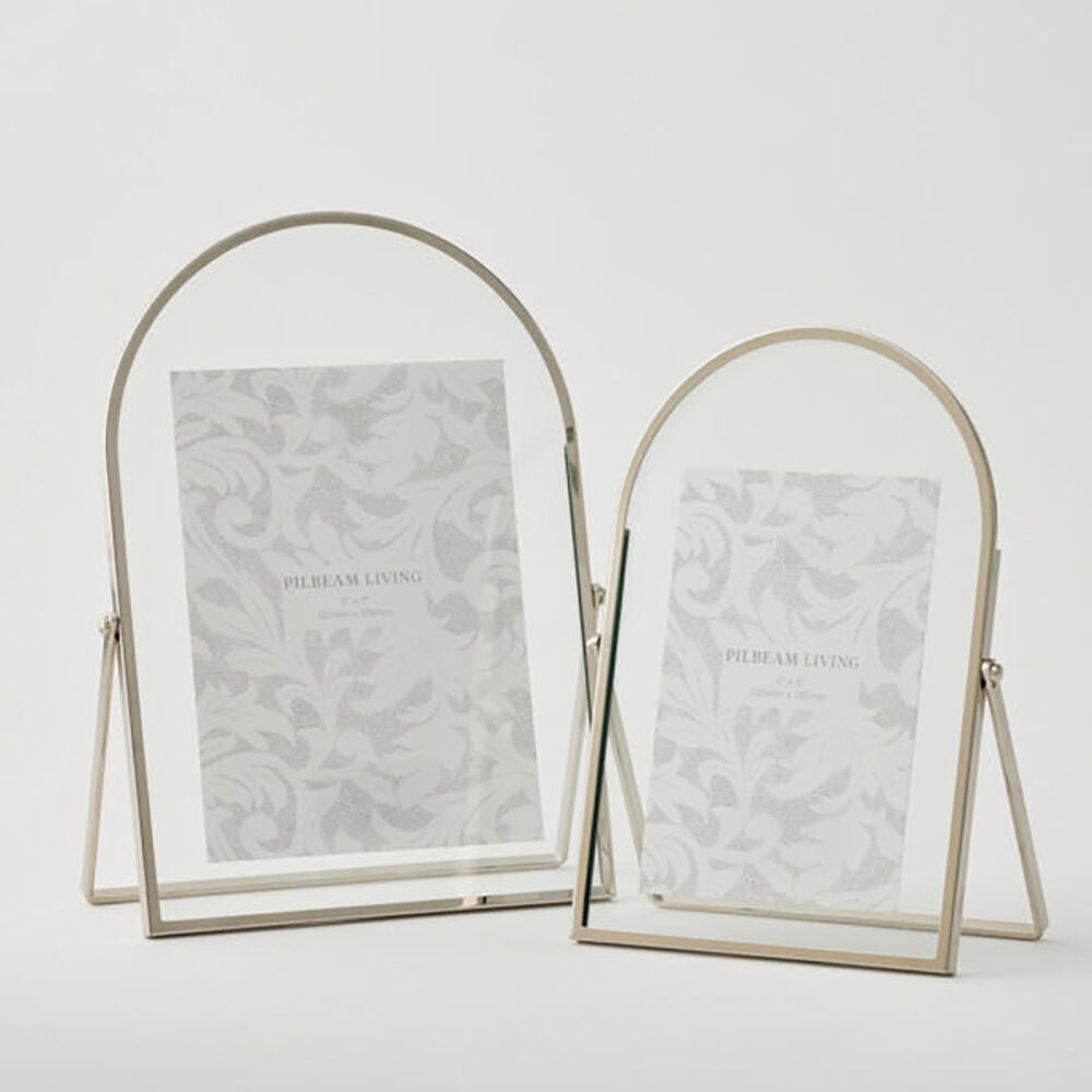 2PK Pilbeam Living Akira 4x6" Photo Frame Home Table Decor Portrait Silver 23cm