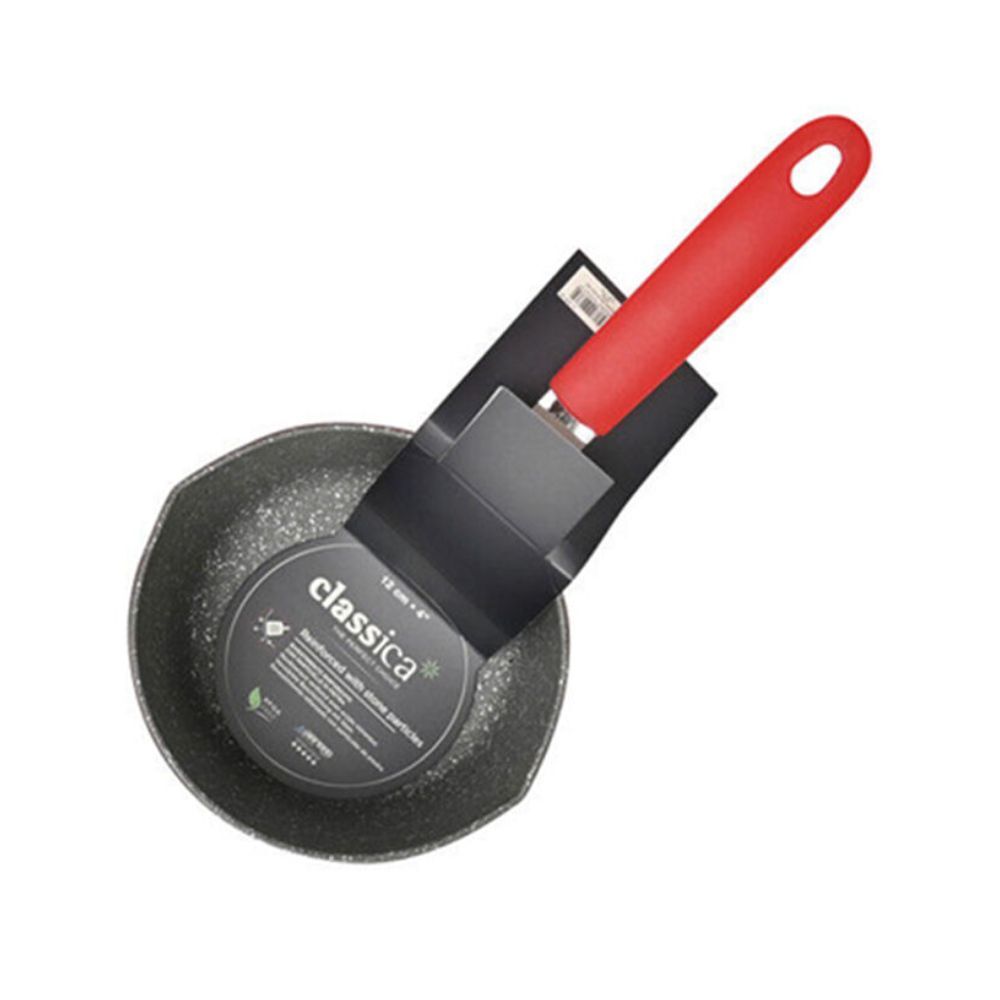 2PK Classica Mini Milk Pot Round Non-Stick Sauce Pan 12 cm Red