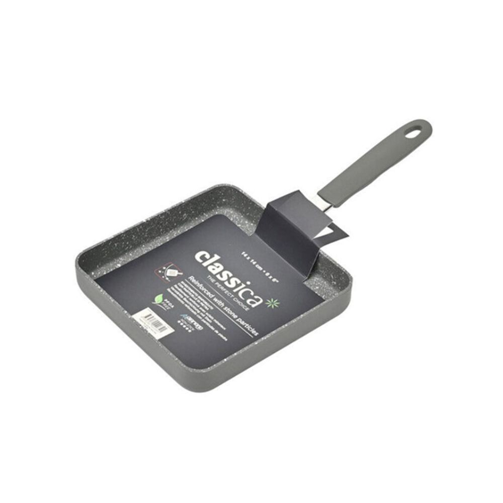 2PK Classica Mini Grill Square Pan Non-Stick 14cm Grey