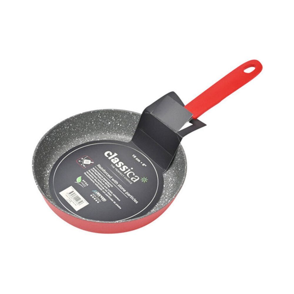 2PK Classica Mini Round Frypan Non-Stick Frypan 16cm Red