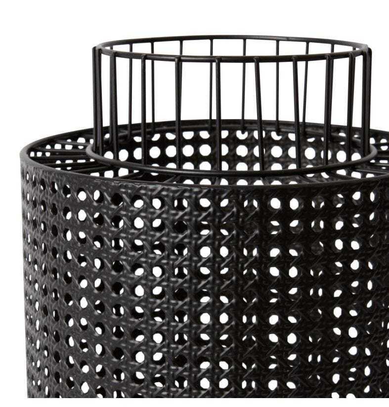 E Style Morgan 46cm Metal Pillar Candle Holder - Black
