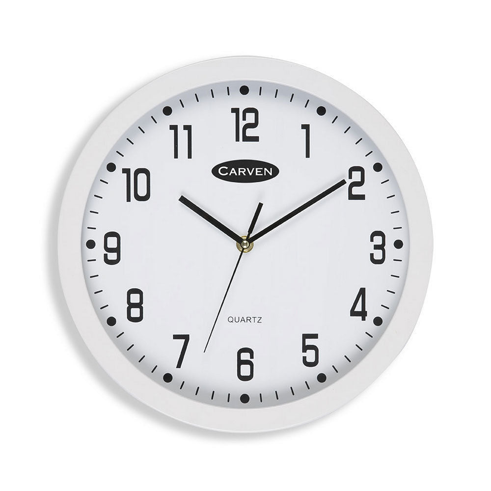 Carven 30cm Round White Wall Clock