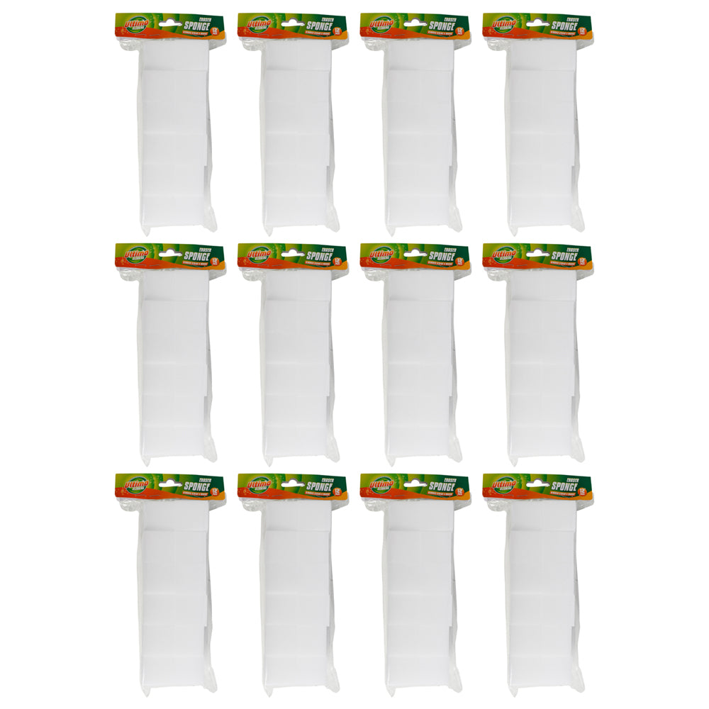 12x 12pc Ultimo Eraser Sponge Multipurpose Cleaning Sponge Stain Removal 6.5x3.5cm