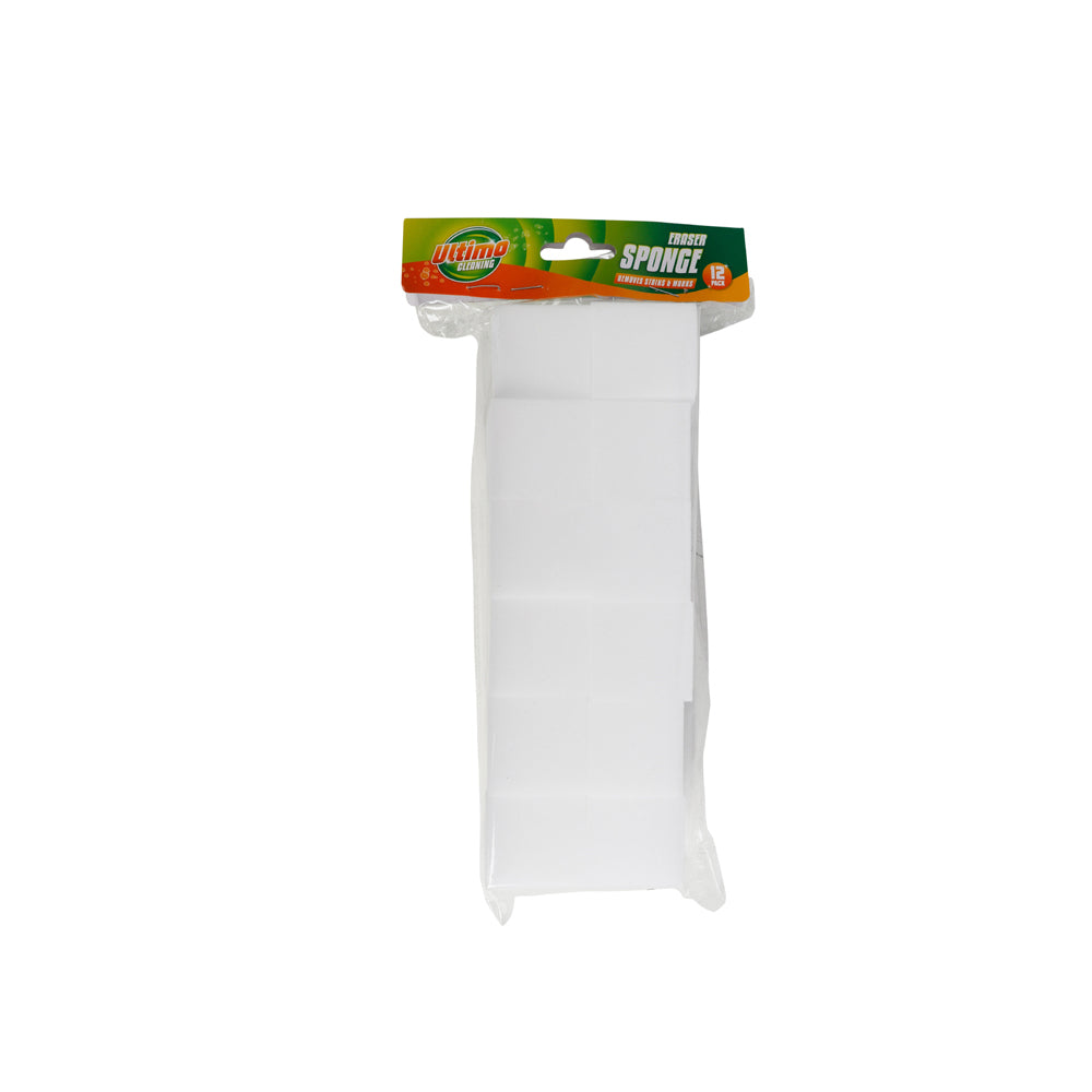 12x 12pc Ultimo Eraser Sponge Multipurpose Cleaning Sponge Stain Removal 6.5x3.5cm
