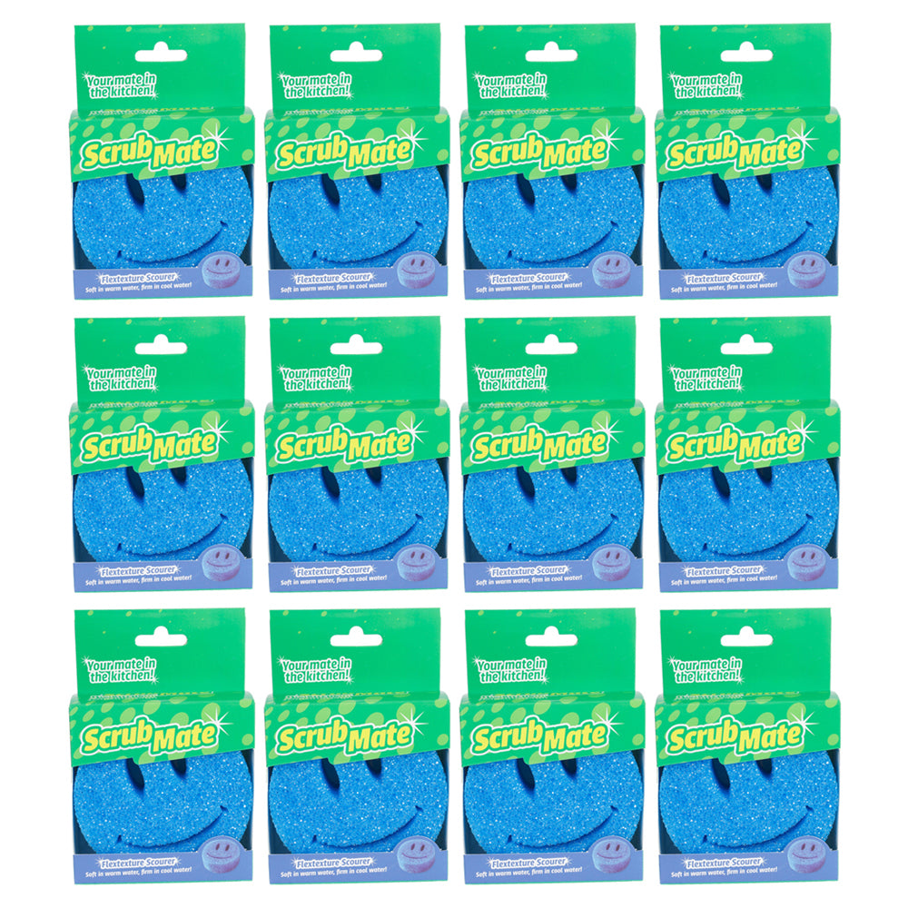 12PK Ultimo Dish Scourer Dad Face Design Cleaning Scrub 10cm