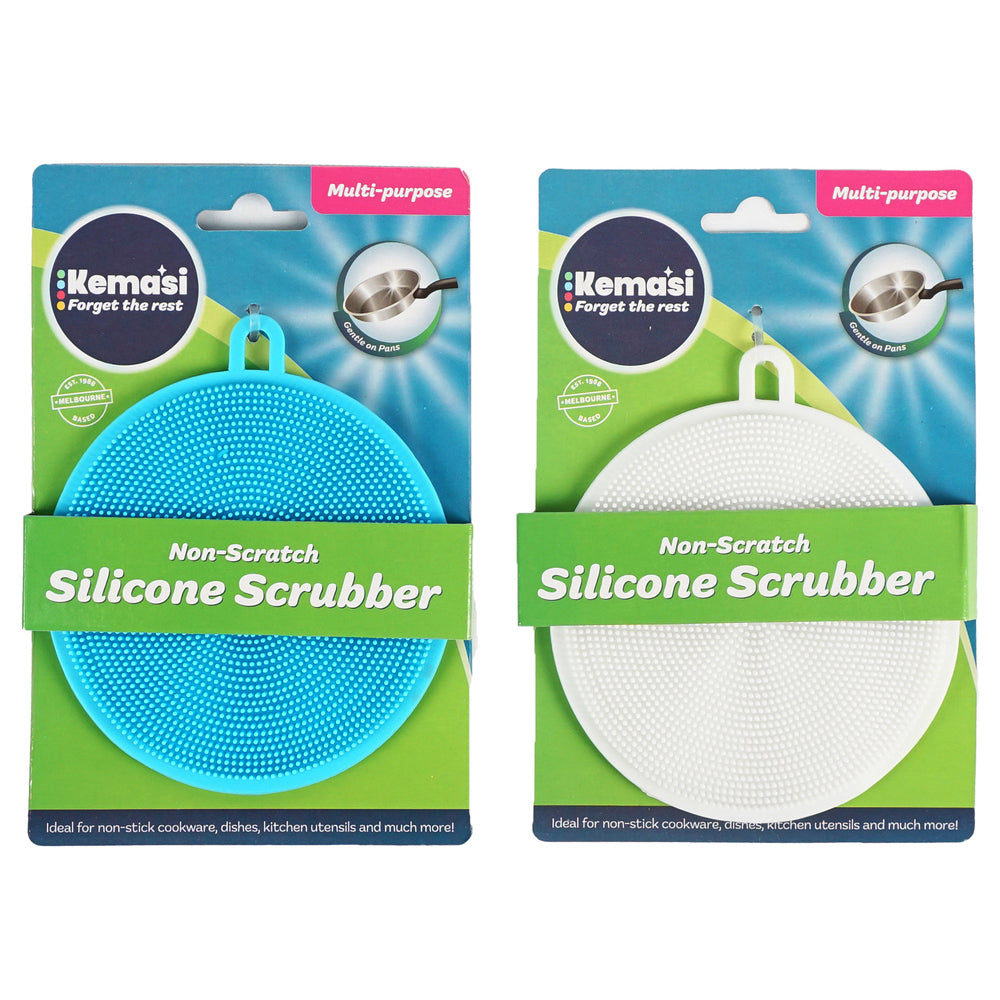 6PK kemasi Non-Scratch Silicone Scrubber Home Cleaning