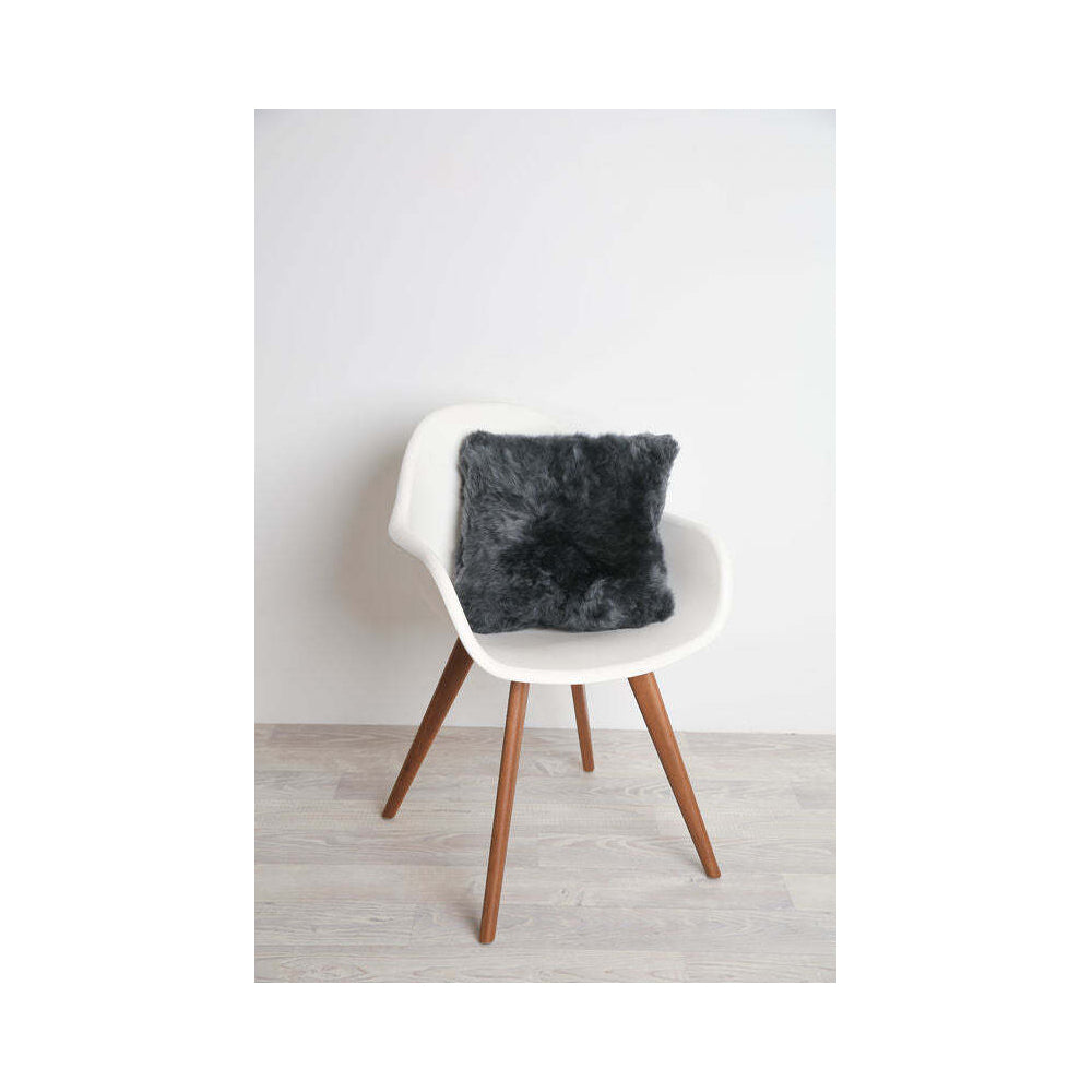 Huxford Grove The Gulgong Sheepskin Cushion Square 50cm - Steel