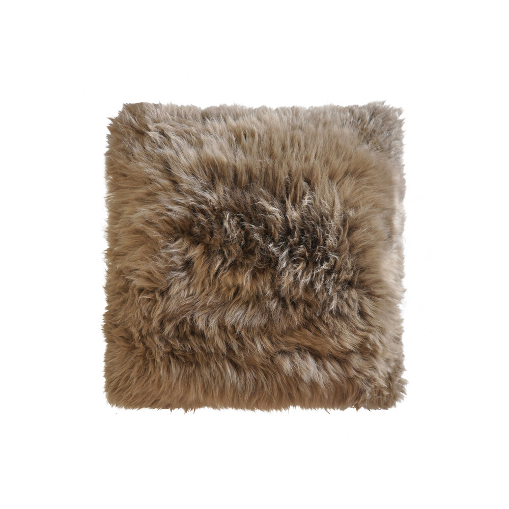 2PK Huxford Grove The Gulgong Sheepskin Cushion Cover 50cm - Taupe