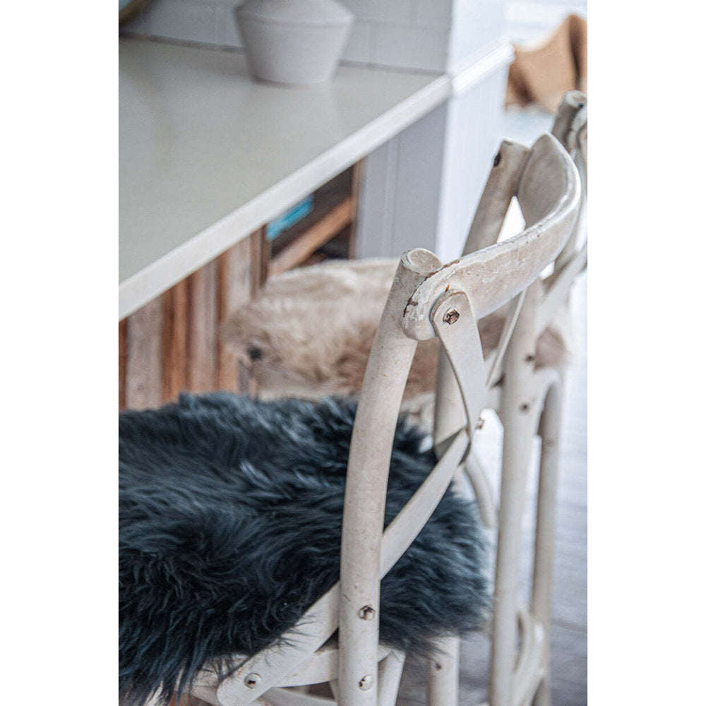 Huxford Grove The Gulgong Long Wool Sheepskin Seat Pad - Black