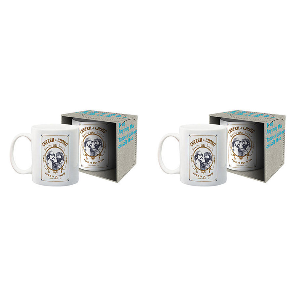 2PK Aquarius Cheech & Chong Ceramic Mug w/ Handle 325ml