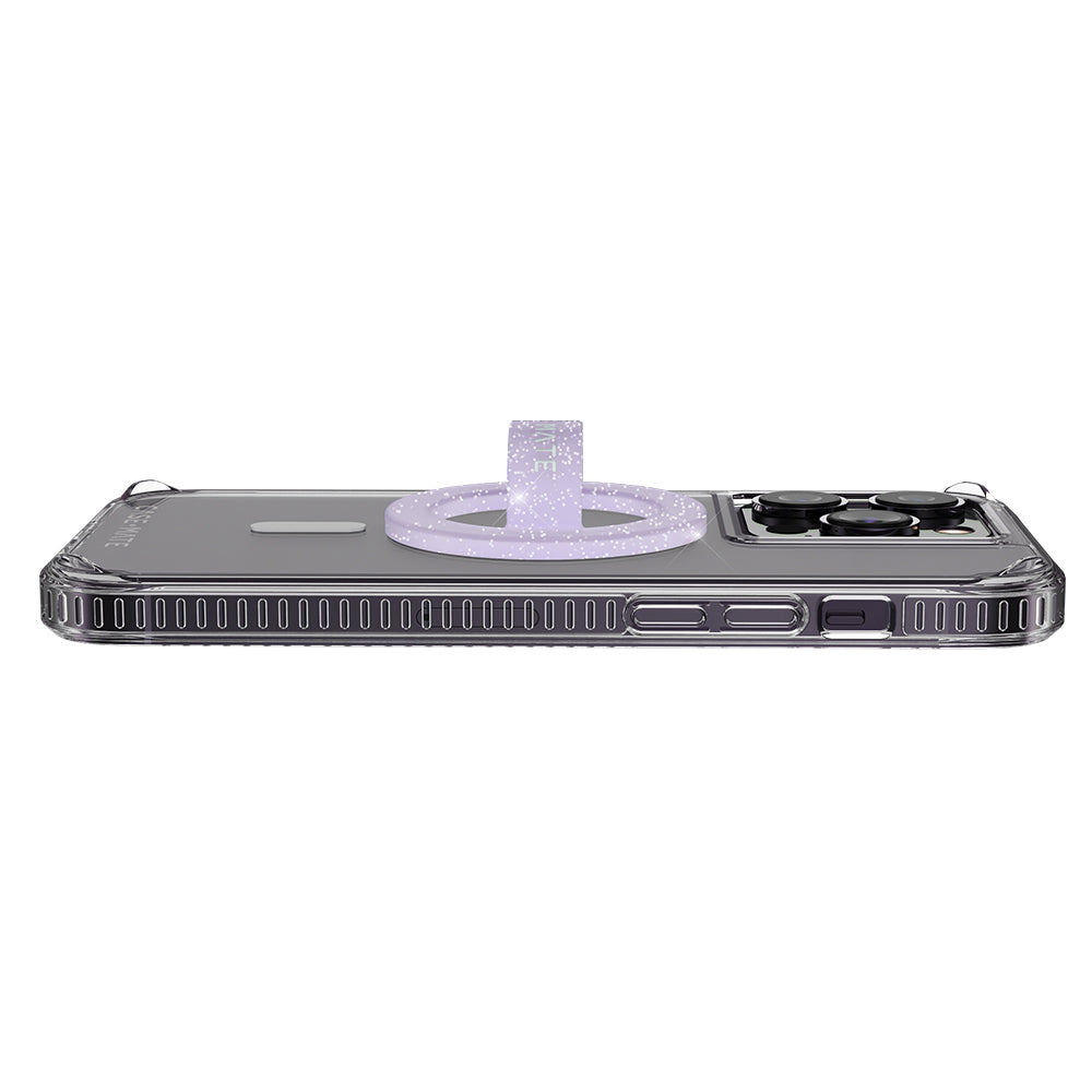 Case-Mate MagSafe Ring Magnetic Loop Grip For iPhone 14 - Purple Sparkle