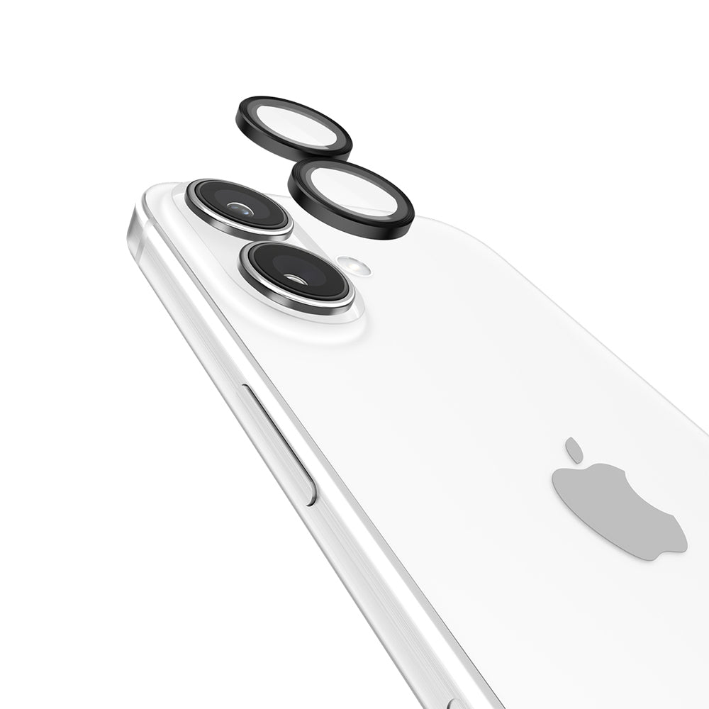2PK Case-Mate Aluminium Ring Lens Protector For Apple iPhone 16 Plus Black