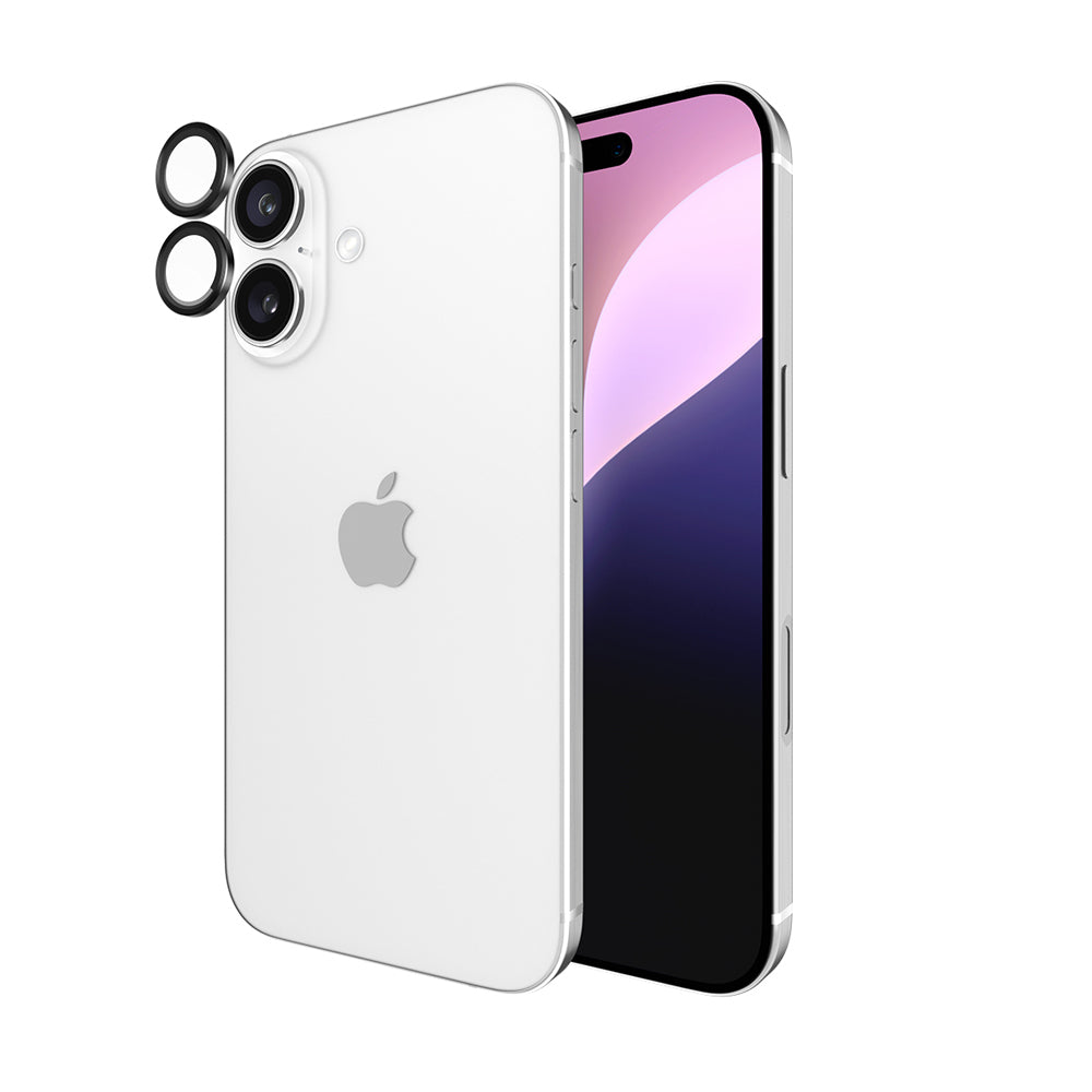 2PK Case-Mate Aluminium Ring Lens Protector For Apple iPhone 16 Plus Black