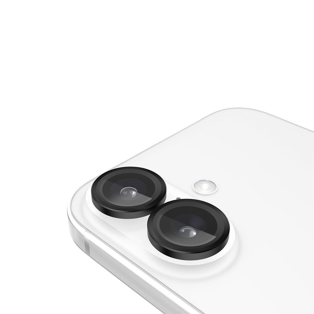 2PK Case-Mate Aluminium Ring Lens Protector For Apple iPhone 16 Plus Black