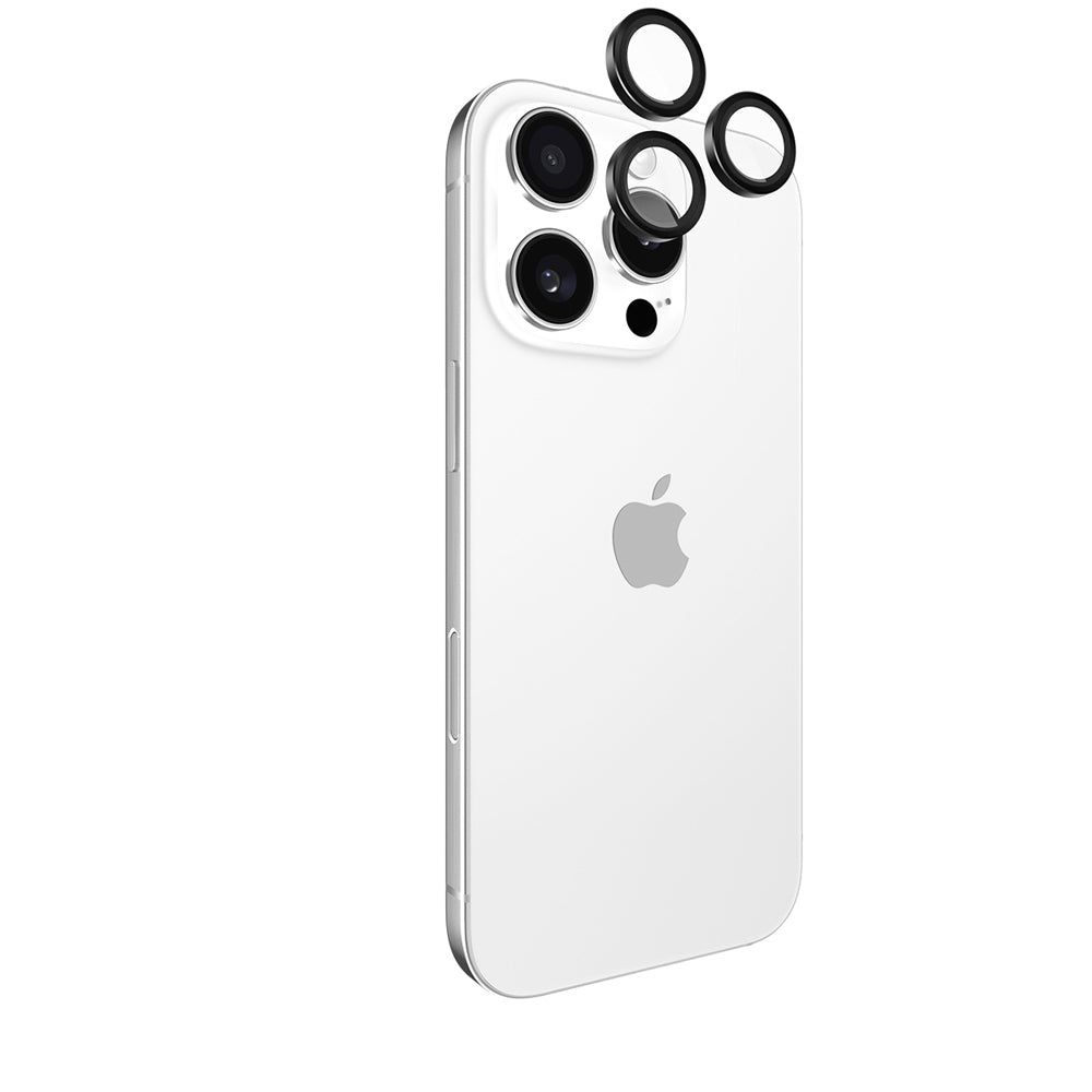 2PK Case-Mate Aluminum Ring Lens Protector For iPhone 16 Pro/Pro Max Black